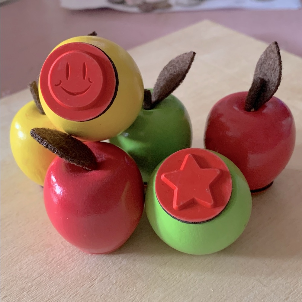 Stamp Bundle - Wooden Apples + Mini Alphabet - EXCELLENT CONDITION!